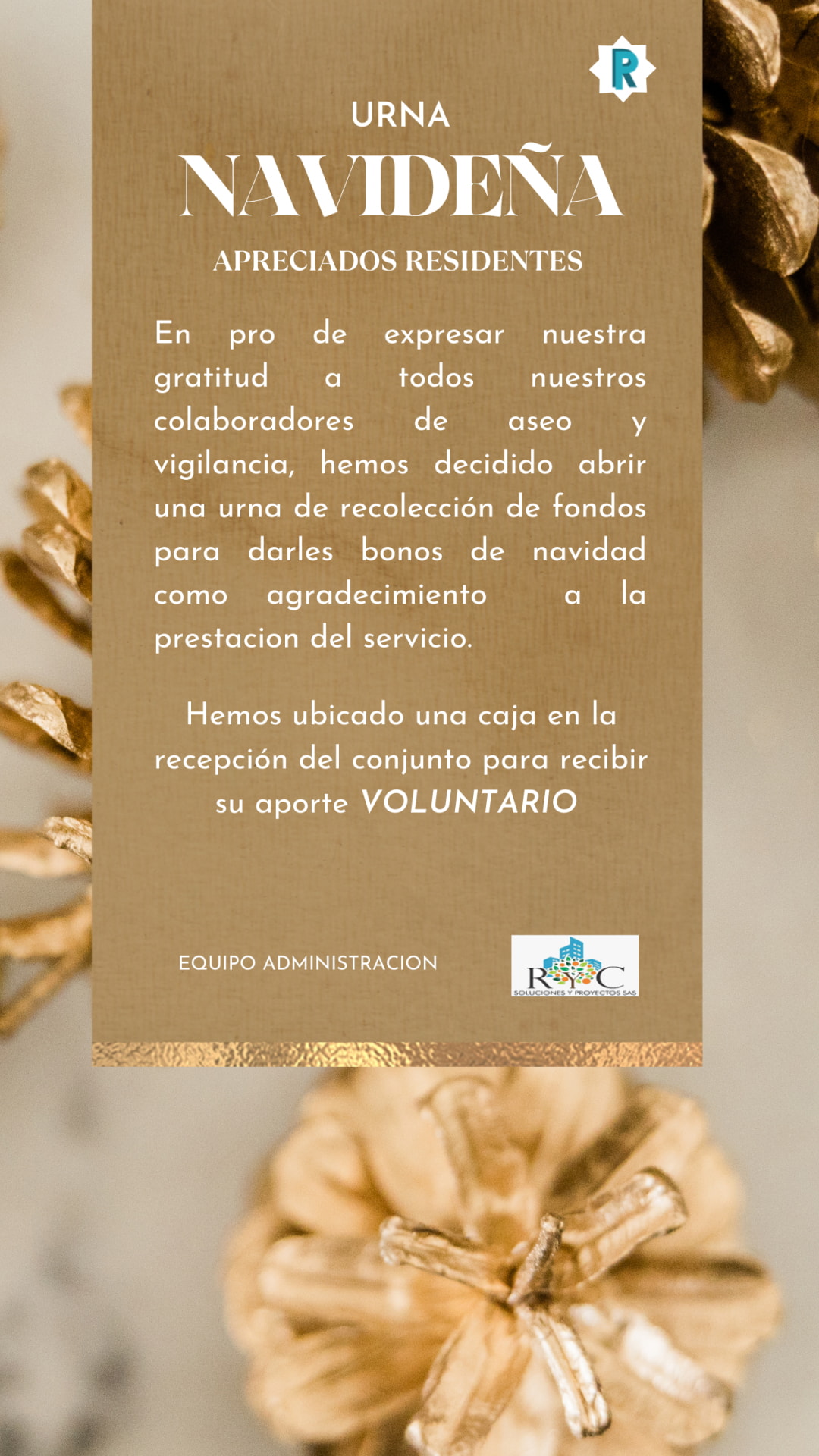 08-12-2022, Comunicado: Urna Navideña