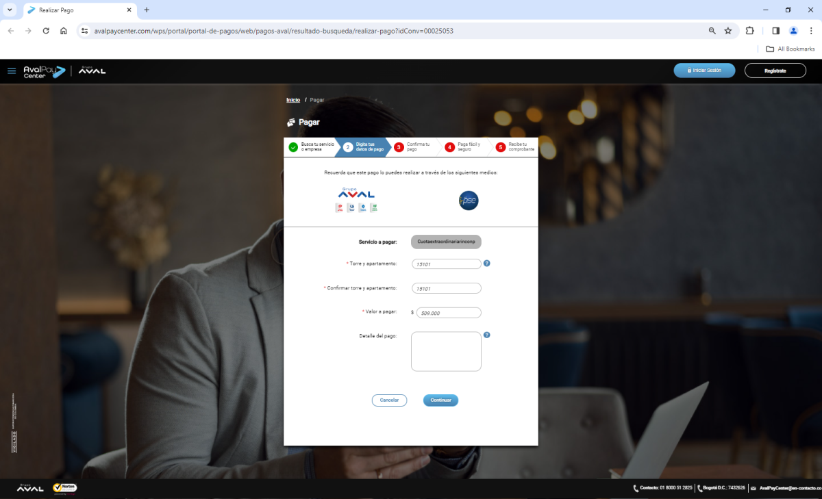 2024-01-10, Comunicado: Cuota Extraordinaria Enlace de Pago Grupo AVAL