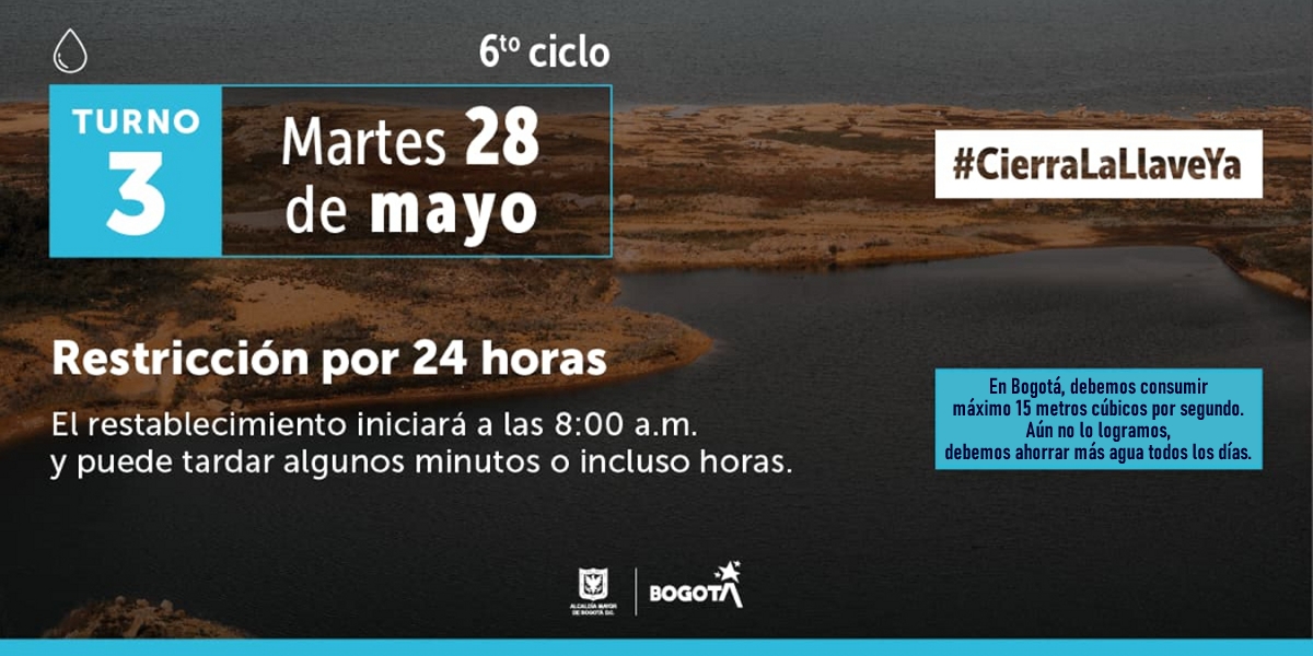2024-05-24, Comunicado: Restricción en el servicio de agua, martes 28 de mayo 2024